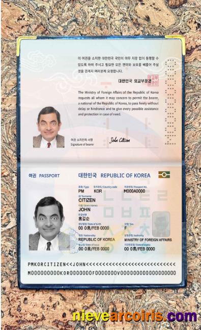 Korea passport (2021-present) photolook